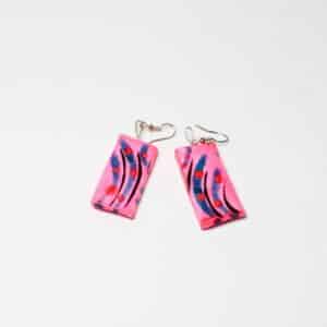Pink Buds Hand Sculpted and Painted Lightweight Earrings